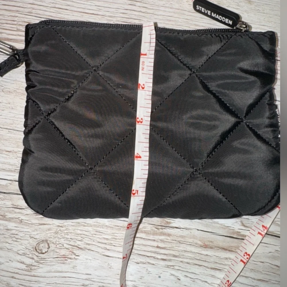 Steve Madden Quilted Black Backpack Set